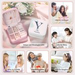 Personalisierte Sterne Mond Wasserdichtes Leder Schmuckkästchen mit Initialen und Namen Hochzeitstag Geschenk für Sie