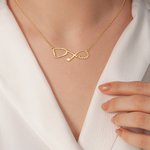 Personalized Stethoscope Infinity Name Necklace Birthday Graduation Gift for Medical Staff