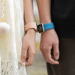 Bracelet de Montre en Silicone Bracelet Personnalisé avec Initiales et Symbole d'infini Apple Samsung Cadeau St Valentin Anniversaire pour Femme Homme