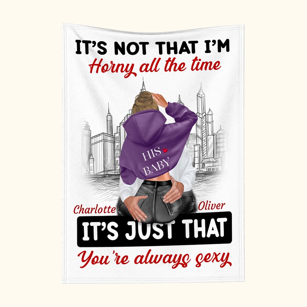 Couverture personnalisée You're Always Sexy Busy City Blanket Romantic Home Decoration Valentine's Day Anniversary Gift for Couple