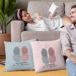 Personalizado You Croc My World Funda de Almohada Lindo Slipper Tomados de la Mano Decoración del Hogar Divertido Día de San Valentín Cumpleaños Regal