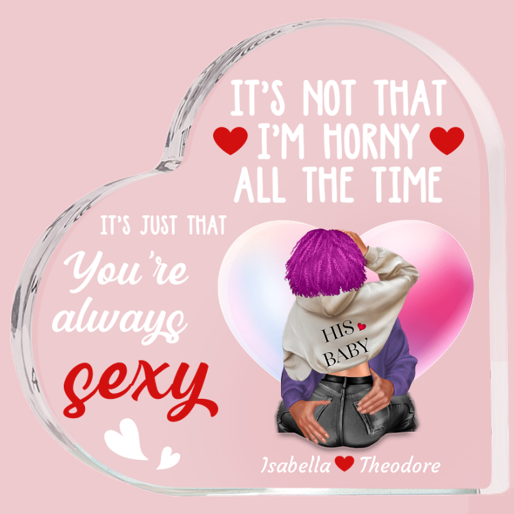 Plaque de coeur en acrylique personnalisée avec noms de couples Décoration de bureau pour la Saint Valentin Cadeau d'anniversaire pour couple