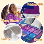 Personalized Just A Girl Boy Who Loves Dogs Blanket with Name Birthday Gift for Cat Dog Pet Lover Owner