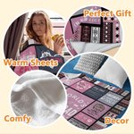 Personalised World's Best Dog Cat Mom Soft Pink Blanket with Name Birthday Gift for Cat Dog Lover Owner