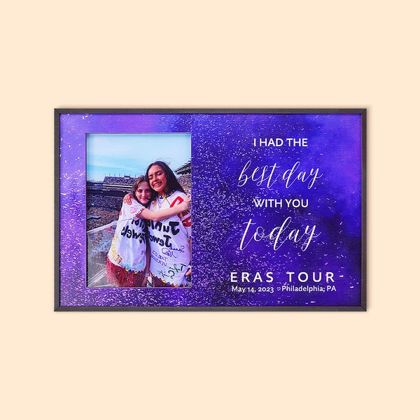 Personalized Best Day With You Photo Frame Eras Tour Home Decoration Concert Memory Gift for Bestie Swiftie Fan