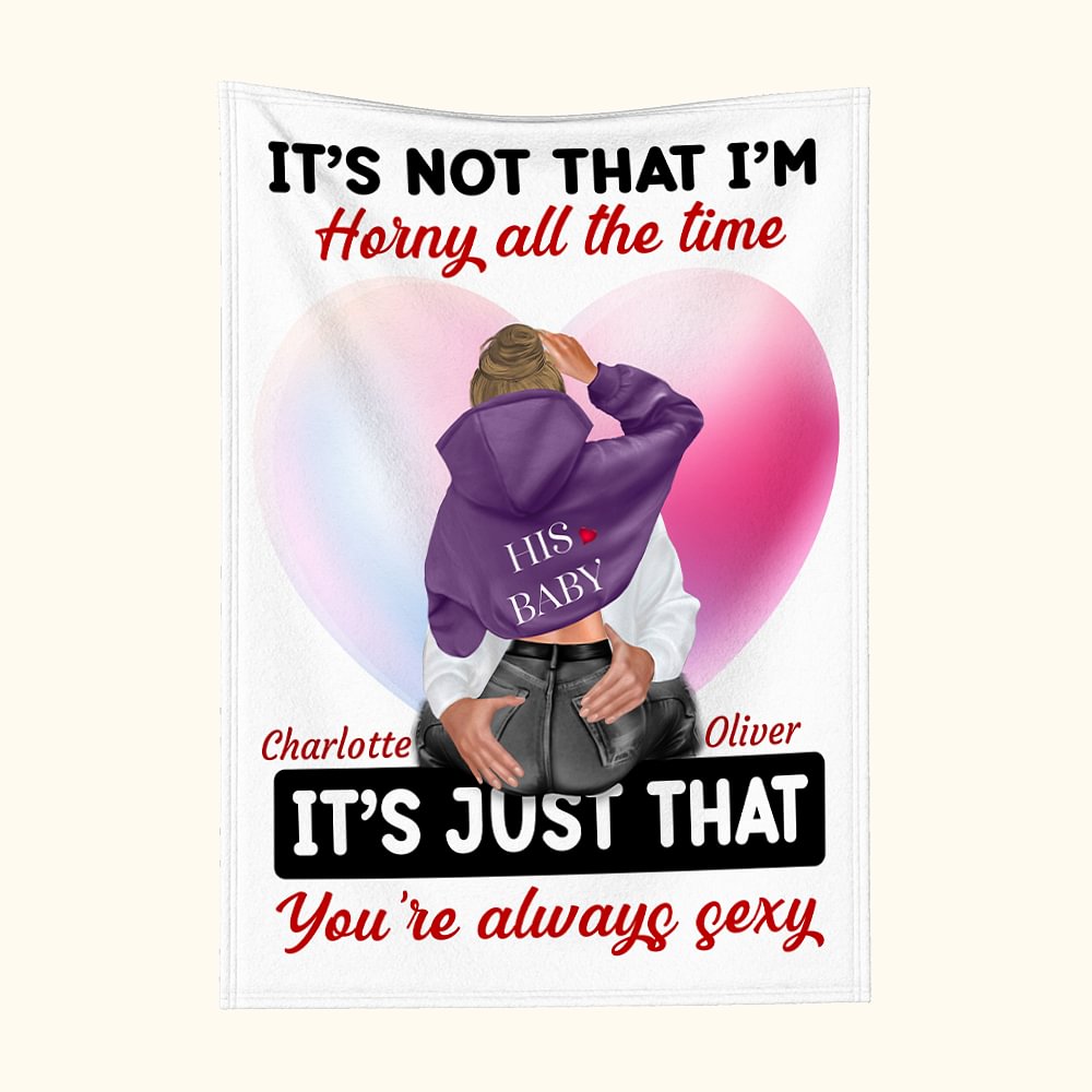 Couverture personnalisée You're Always Sexy Bubble Heart Blanket Romantic Home Decoration Valentine's Day Anniversary Gift for Couple