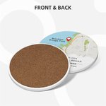 Gepersonaliseerde Waar Het Allemaal Begon Kaart Ronde Onderzetters Set van 4 met Naam Adres en Datum Verjaardag Valentijnsdag Cadeau voor Hem Haar Paa