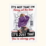 Personalizada You're Always Sexy Cozy Living Room Blanket Romantic Home Decoration Valentine's Day Anniversary Gift for Couple