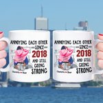 Personalized Bed Mug Ceramic Mug with Name Annoying Each Other Since Years and Still Going Strong Valentine's Day Gift for Couple