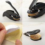 Personalised Moon and Stars with Pet Black Hand Held Book Embosser Stamp Set with Name and Storage Bag Birthday Gift for Cat Dog Lover Book Lover