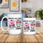 Personalized Bed Mug Ceramic Mug with Name Annoying Each Other Since Years and Still Going Strong Valentine's Day Gift for Couple