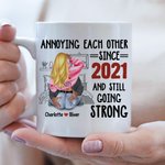 Personalized Bed Mug Ceramic Mug with Name Annoying Each Other Since Years and Still Going Strong Valentine's Day Gift for Couple