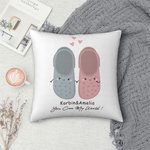 Personalizado You Croc My World Funda de Almohada Lindo Slipper Tomados de la Mano Decoración del Hogar Divertido Día de San Valentín Cumpleaños Regal