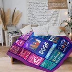 Personalized Just A Girl Boy Who Loves Dogs Blanket with Name Birthday Gift for Cat Dog Pet Lover Owner