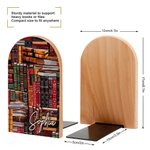 Personnalisé 1 paire de serre-livres pour étagères Bibliothèque Livre Design rétro avec nom Cadeau pour amoureux des livres