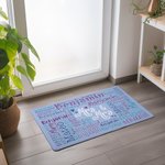 Personalisierte Multicolor Wort Wolke Anti-Rutsch-Tür-Matte Valentinstag Geschenk für Paar