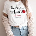 T-shirt multicolore Sweatshirt personnalisé avec nom et texte Appréciation de l'enseignant Cadeau de Noël pour l'enseignant