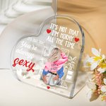 Personlig It Is Not That Akryl Hjärtplatta med namn Alla hjärtans dag Jubileumspresent för par