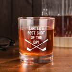 Bicchieri da golf personalizzati da 10 once con testo inciso Regalo di compleanno per la festa del papà per l'uomo amante del golf