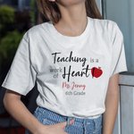 T-shirt multicolore Sweatshirt personnalisé avec nom et texte Appréciation de l'enseignant Cadeau de Noël pour l'enseignant