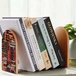 Personnalisé 1 paire de serre-livres pour étagères Bibliothèque Livre Design rétro avec nom Cadeau pour amoureux des livres