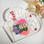 Personalized I'm Horny All The Time Acrylic Heart Plaque with Names Desk Decor Valentine's Day Gift for Couple