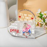 Personlig It Is Not That Akryl Hjärtplatta med namn Alla hjärtans dag Jubileumspresent för par