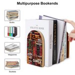 Personnalisé 1 paire de serre-livres pour étagères Bibliothèque Livre Design rétro avec nom Cadeau pour amoureux des livres