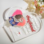 Personalizado Congrats on Being My Husband Acrílico Corazón Placa con Nombres Día de San Valentín Aniversario Regalo para Pareja