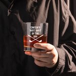 Bicchieri da golf personalizzati da 10 once con testo inciso Regalo di compleanno per la festa del papà per l'uomo amante del golf