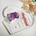 Personalizado Congrats on Being My Husband Acrílico Corazón Placa con nombres de pareja Decoración de Escritorio Día de San Valentín Aniversario Regal