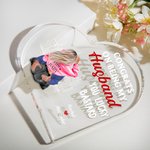 Personalizado You Lucky Bastard Placa de corazón de acrílico con nombres Decoración para el hogar Día de San Valentín Regalo de aniversario para la pa