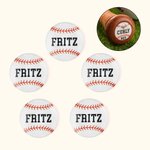 Personalised Set of 5 3D Bat Knob Decal Stickers with Name Number and Logo Baseball Gifts for Sports Players Lovers