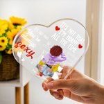 Personalizado You Are Always Sexy Placa de acrílico corazón con nombres Adorno de escritorio Día de San Valentín Aniversario Regalo para Pareja