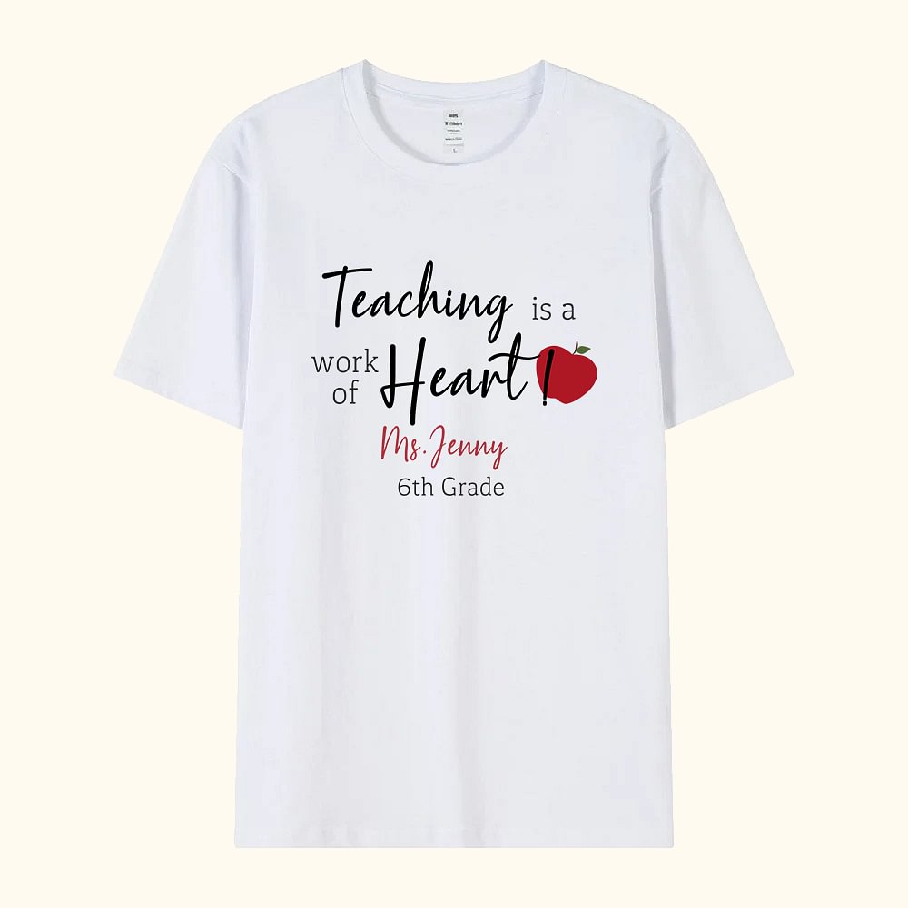 T-shirt multicolore Sweatshirt personnalisé avec nom et texte Appréciation de l'enseignant Cadeau de Noël pour l'enseignant