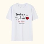 T-shirt multicolore Sweatshirt personnalisé avec nom et texte Appréciation de l'enseignant Cadeau de Noël pour l'enseignant