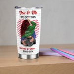 Gobelet personnalisé You & Me 20oz en acier inoxydable avec nom et mots d'amour Cadeau d'anniversaire de Saint-Valentin pour couple