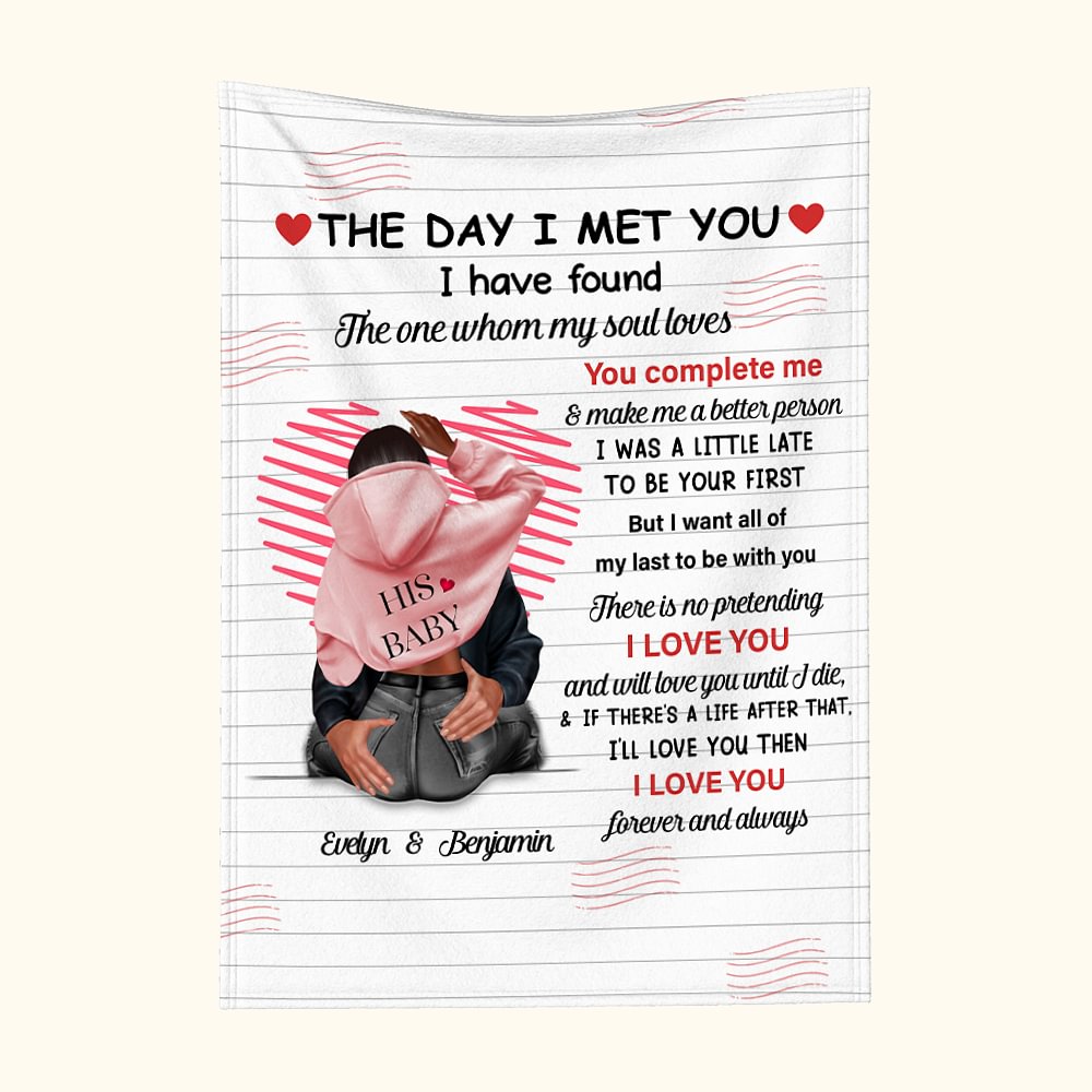 Gepersonaliseerde lijn Love Heart deken met naam en woorden van liefde  Romantische Home Decoratie Valentijnsdag Verjaardagscadeau voor paar -  CALLIE, image size:1000x1000