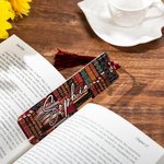 Gepersonaliseerde Bibliotheekboek Retro Ontwerp Acryl Bladwijzer met Kwastje en Naam Cadeau voor Boekenliefhebber