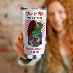 Gobelet personnalisé You & Me 20oz en acier inoxydable avec nom et mots d'amour Cadeau d'anniversaire de Saint-Valentin pour couple