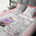 Personalised Line Love Heart Blanket with Name and Words of Love Romantic Home Decoration Valentine's Day Anniversary Gift for Couple