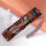 Gepersonaliseerde Bibliotheekboek Retro Ontwerp Acryl Bladwijzer met Kwastje en Naam Cadeau voor Boekenliefhebber