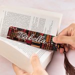 Gepersonaliseerde Bibliotheekboek Retro Ontwerp Acryl Bladwijzer met Kwastje en Naam Cadeau voor Boekenliefhebber