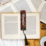 Gepersonaliseerde Bibliotheekboek Retro Ontwerp Acryl Bladwijzer met Kwastje en Naam Cadeau voor Boekenliefhebber