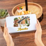 Boîte à Biscuits en Métal Personnalisée avec Nom Motif Lapin Camouflage Cadeau de Pâques pour Enfant et Famille