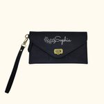 Porte-Billet en Cuir Personnalisé avec Fleur de Naissance et Nom Portefeuille de Style Rétro Cadeau Anniversaire Fête des Mères pour Femme