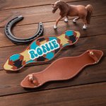 Personalised Horse Noseband with Name Leather Bridle Equipment Gift for Horse Lover Equestrian