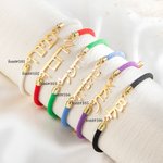 Personalizado único hebreo Cordón Pulsera ajustable con nombre Cumpleaños Bat Mitzvah Regalo para Mujeres Hombres