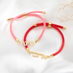 Personalizado único hebreo Cordón Pulsera ajustable con nombre Cumpleaños Bat Mitzvah Regalo para Mujeres Hombres