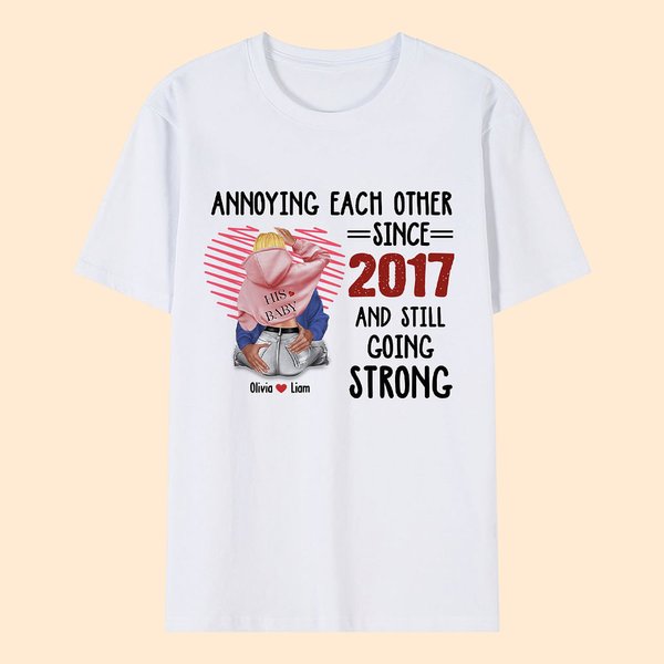 Personalized Annoying Each Other Since Many Years T-shirt Valentine's Day Anniversary Gift for Couples